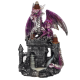 Incense Cone Holder BACKFLOW Purple Dragon on Castle